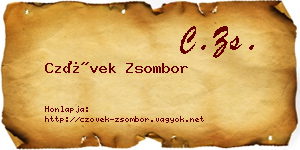 Czövek Zsombor névjegykártya