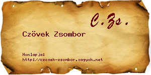 Czövek Zsombor névjegykártya