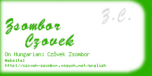zsombor czovek business card